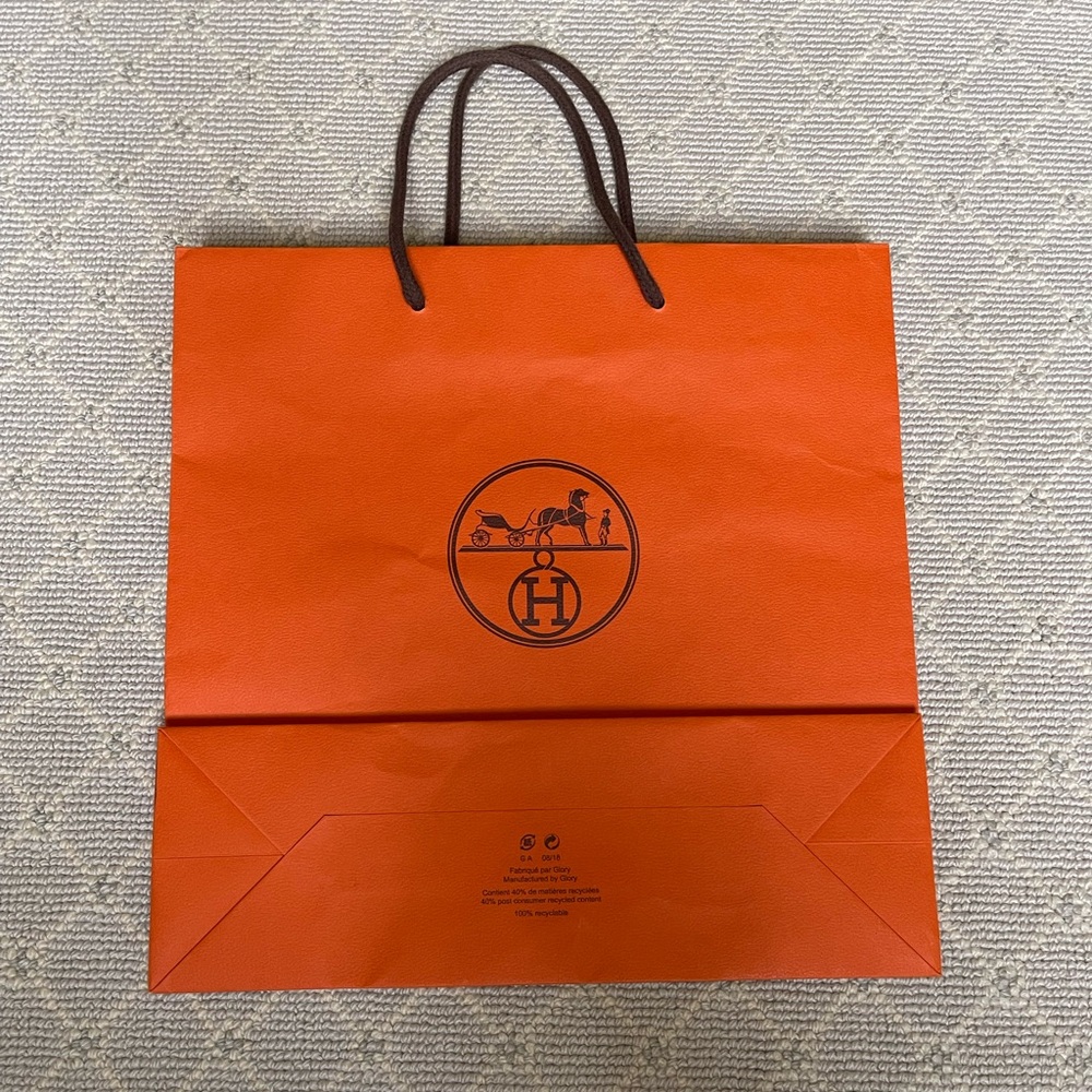 Authentic HERMES Box, Shopping Bag, Ribbon - Picture 9 of 11